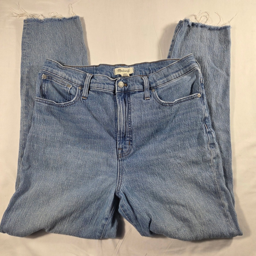 Madewell The Perfect Vintage Jean Light Wash Distressed Raw Hem 32T Tall